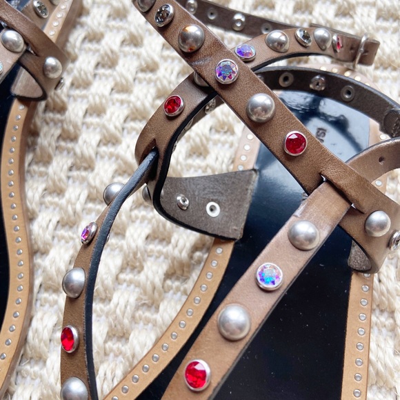 Isabel Marant Audrio Stud Multi-Strap Sandal Tan - Picture 6 of 10